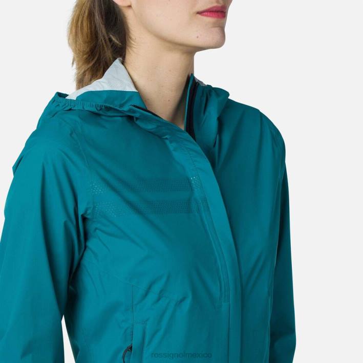mujer Rossignol chaqueta de lluvia ligera HPXL1077 tapas esmeralda oscura