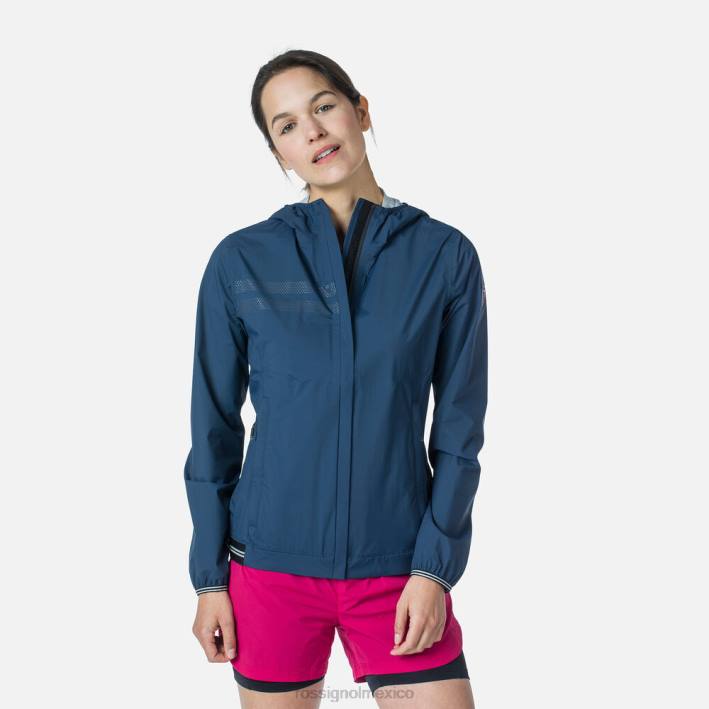 mujer Rossignol chaqueta de lluvia ligera HPXL995 tapas azul marino oscuro
