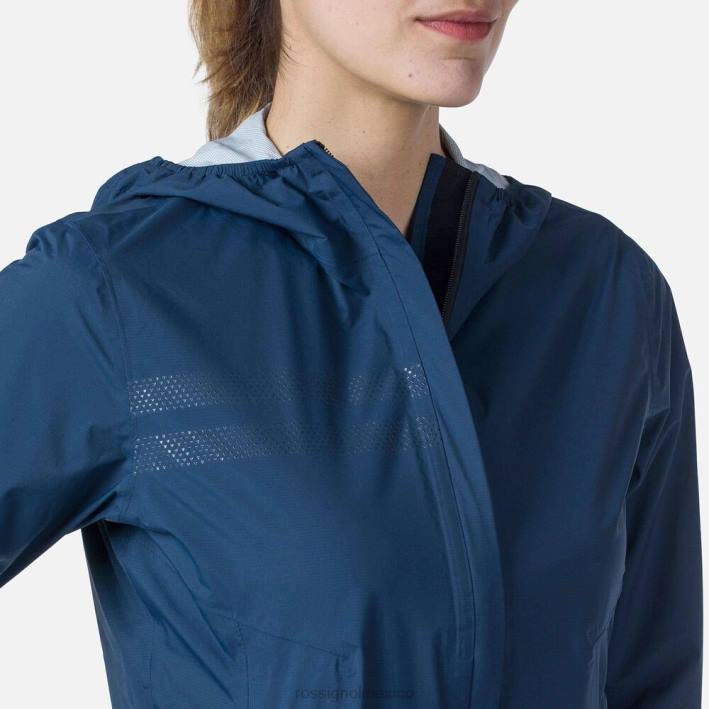 mujer Rossignol chaqueta de lluvia ligera HPXL995 tapas azul marino oscuro