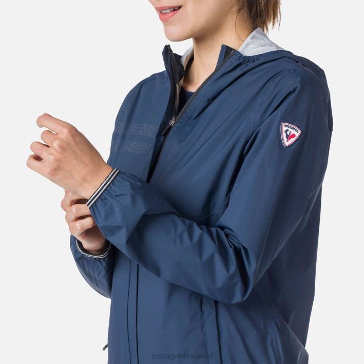mujer Rossignol chaqueta de lluvia ligera HPXL995 tapas azul marino oscuro