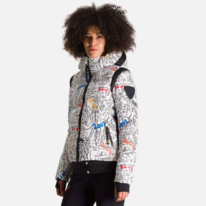 mujer Rossignol chaqueta de plumas con estampado cosmic de jcc HPXL1114 tapas galaxia