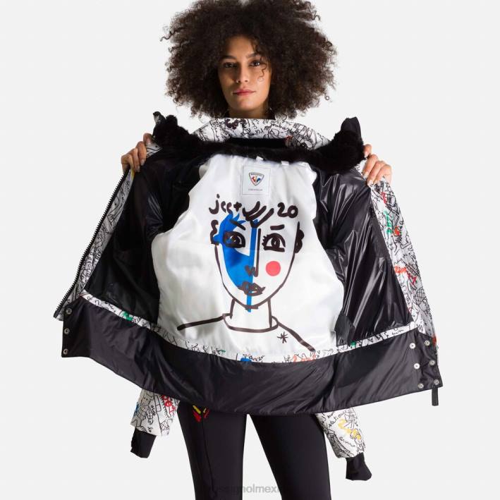 mujer Rossignol chaqueta de plumas con estampado cosmic de jcc HPXL1114 tapas galaxia