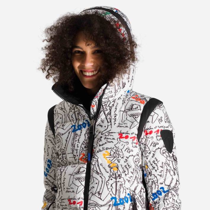 mujer Rossignol chaqueta de plumas con estampado cosmic de jcc HPXL1114 tapas galaxia