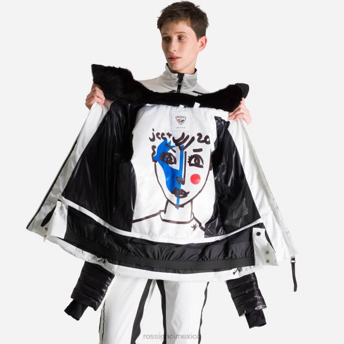 mujer Rossignol chaqueta de plumas estelar jcc HPXL794 tapas blanco