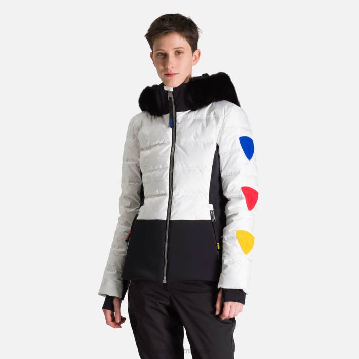 mujer Rossignol chaqueta de plumas jcc twins HPXL1115 tapas blanco
