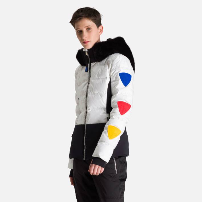 mujer Rossignol chaqueta de plumas jcc twins HPXL1115 tapas blanco