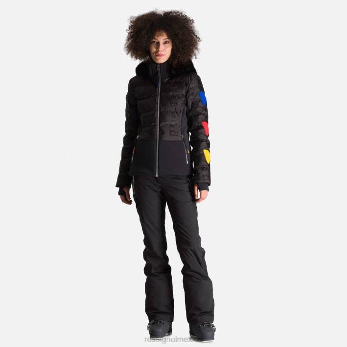mujer Rossignol chaqueta de plumas jcc twins HPXL802 tapas negro
