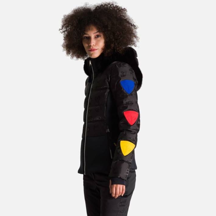mujer Rossignol chaqueta de plumas jcc twins HPXL802 tapas negro