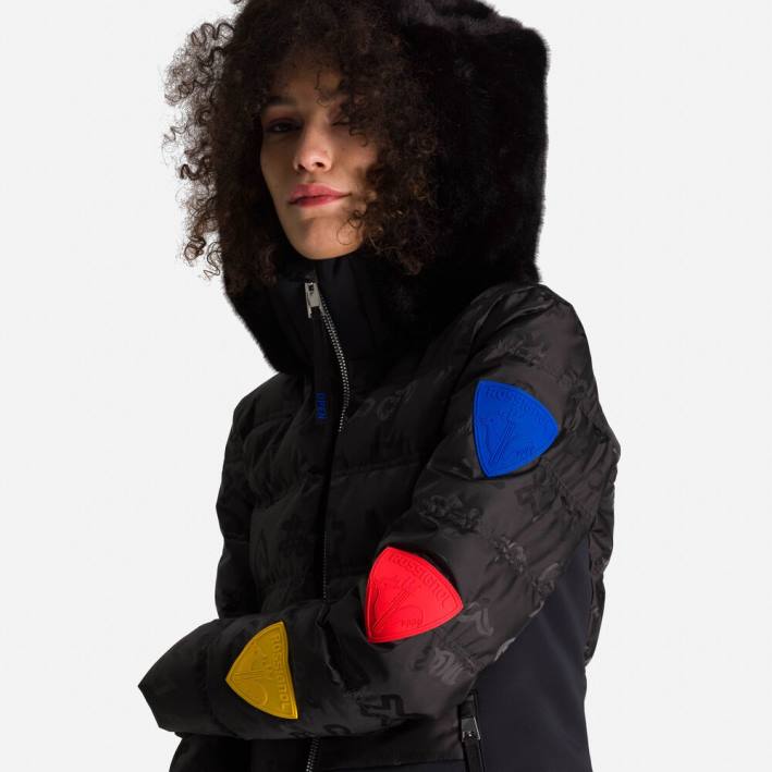 mujer Rossignol chaqueta de plumas jcc twins HPXL802 tapas negro