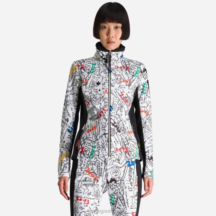 mujer Rossignol JCC Brady chaqueta suave estampada HPXL1022 tapas galaxia