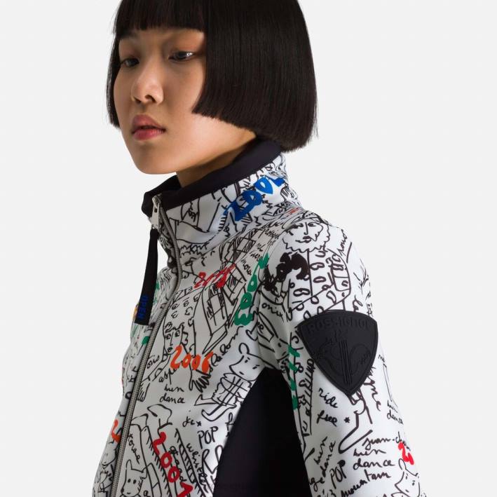 mujer Rossignol JCC Brady chaqueta suave estampada HPXL1022 tapas galaxia