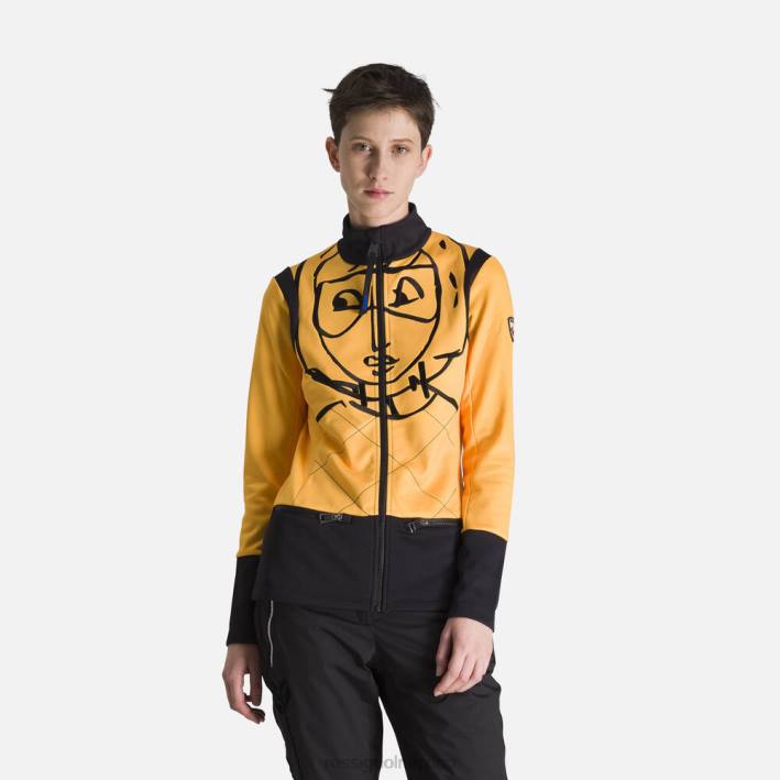 mujer Rossignol chaqueta climi jcc HPXL1001 tapas amarillo