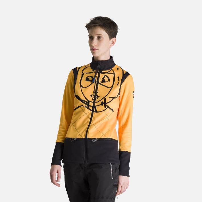 mujer Rossignol chaqueta climi jcc HPXL1001 tapas amarillo