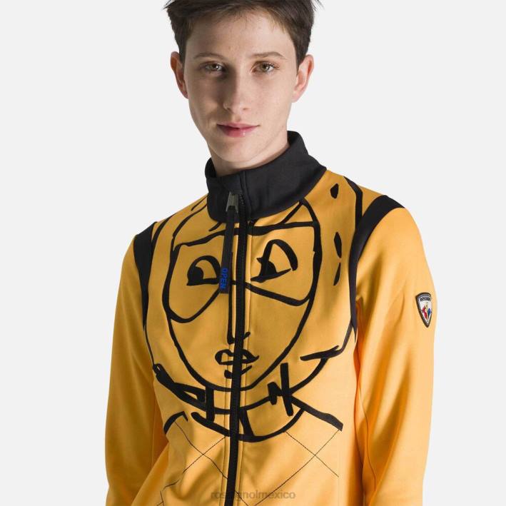 mujer Rossignol chaqueta climi jcc HPXL1001 tapas amarillo