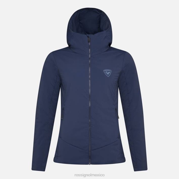 mujer Rossignol chaqueta con capucha opside HPXL818 tapas azul marino oscuro