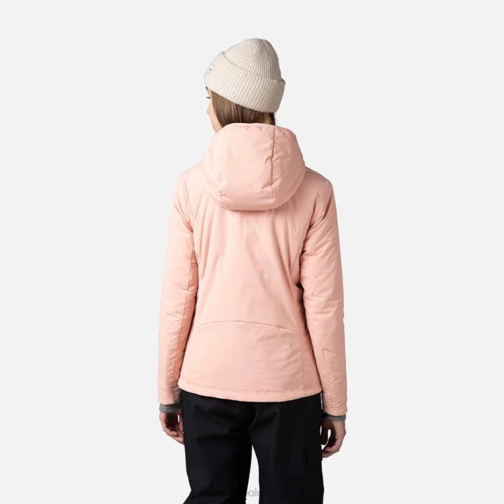 mujer Rossignol chaqueta con capucha opside HPXL828 tapas rosa pastel