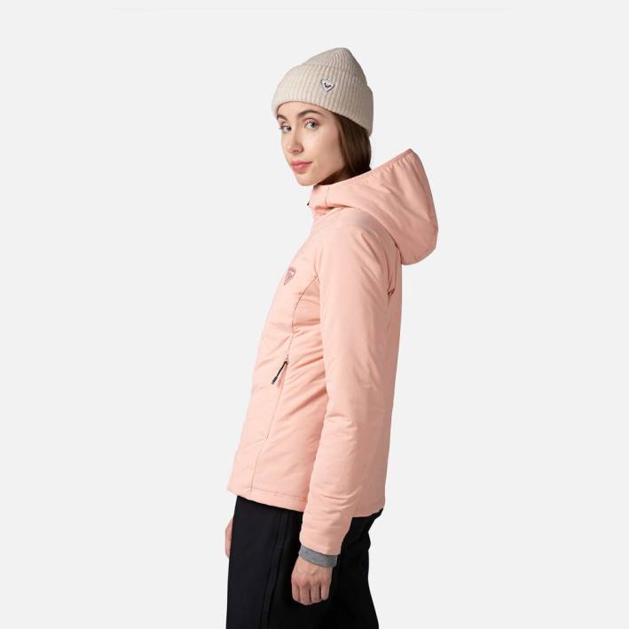 mujer Rossignol chaqueta con capucha opside HPXL828 tapas rosa pastel