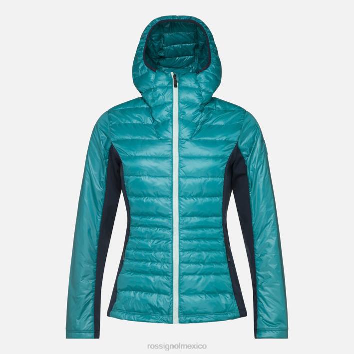 mujer Rossignol chaqueta ligera híbrida skpr HPXL1045 tapas esmeralda oscura