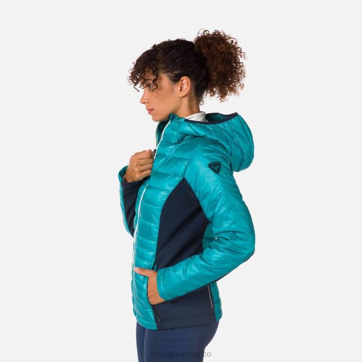 mujer Rossignol chaqueta ligera híbrida skpr HPXL1045 tapas esmeralda oscura