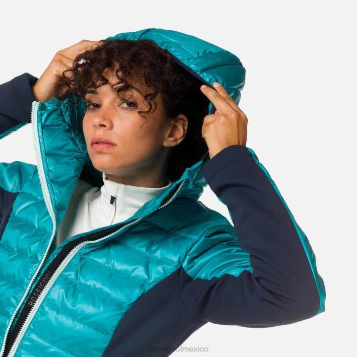 mujer Rossignol chaqueta ligera híbrida skpr HPXL1045 tapas esmeralda oscura