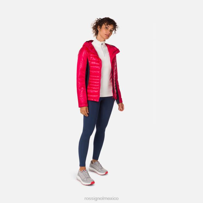 mujer Rossignol chaqueta ligera híbrida skpr HPXL1046 tapas cereza