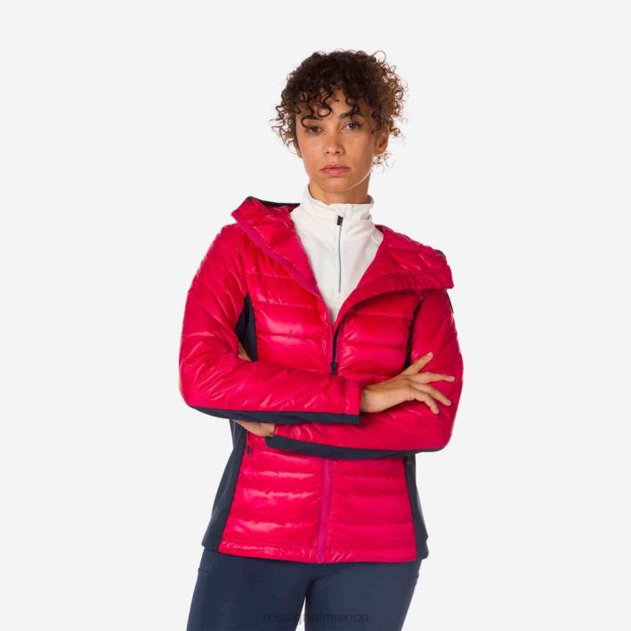 mujer Rossignol chaqueta ligera híbrida skpr HPXL1046 tapas cereza