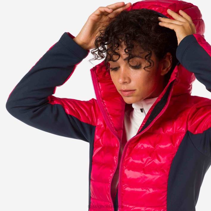mujer Rossignol chaqueta ligera híbrida skpr HPXL1046 tapas cereza