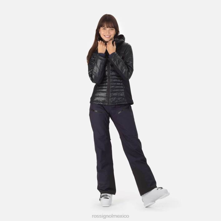 mujer Rossignol chaqueta ligera híbrida skpr HPXL800 tapas negro