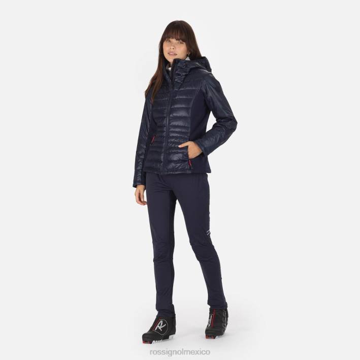 mujer Rossignol chaqueta ligera híbrida skpr HPXL857 tapas eclipse