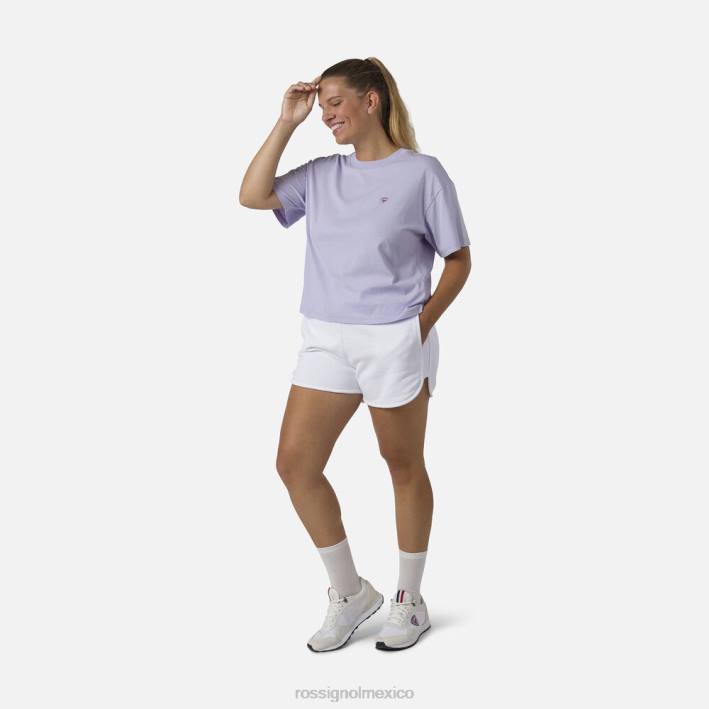 mujer Rossignol pantalones cortos cómodos de algodón HPXL844 fondos blanco