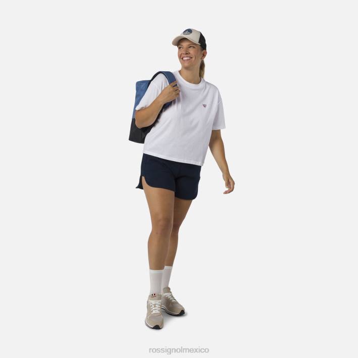 mujer Rossignol pantalones cortos cómodos de algodón HPXL915 fondos azul marino oscuro