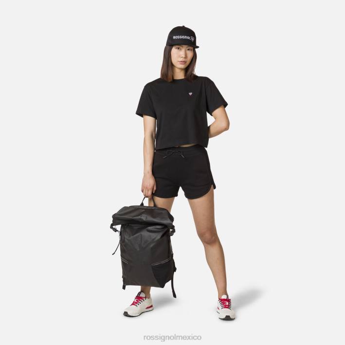 mujer Rossignol pantalones cortos cómodos de algodón HPXL920 fondos negro