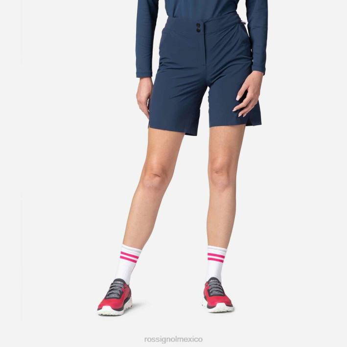 mujer Rossignol pantalones cortos ligeros y transpirables HPXL891 fondos azul marino oscuro