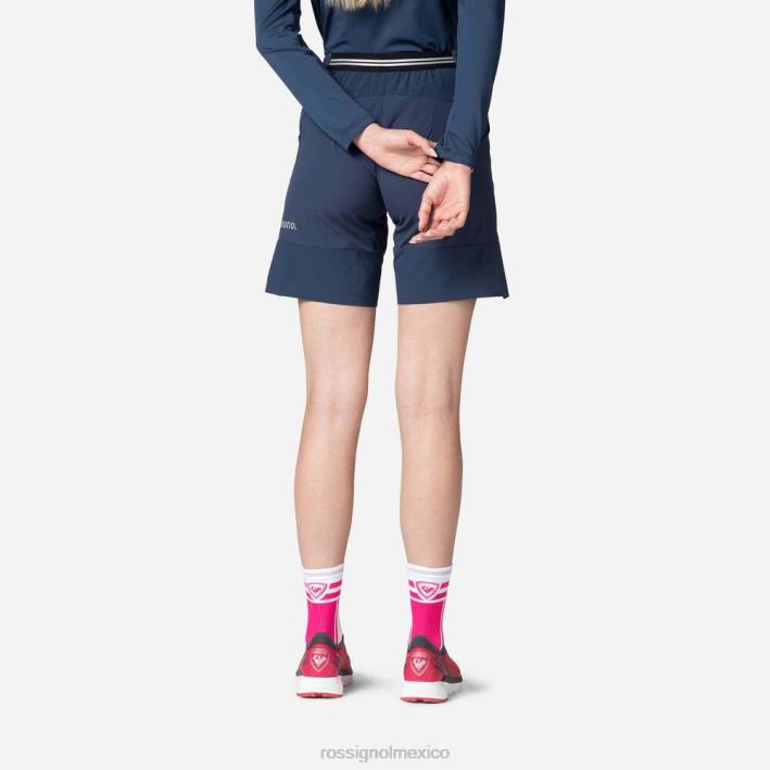 mujer Rossignol pantalones cortos ligeros y transpirables HPXL891 fondos azul marino oscuro
