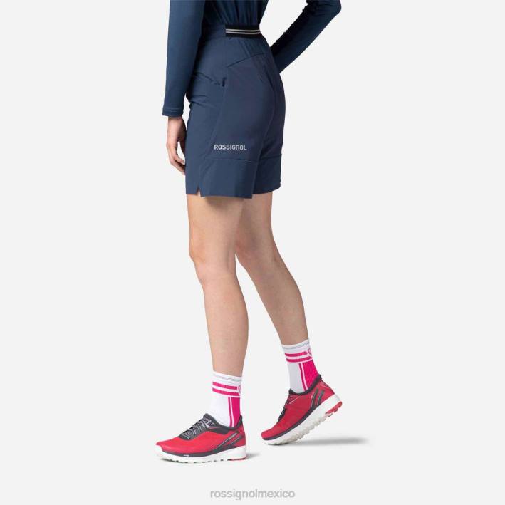 mujer Rossignol pantalones cortos ligeros y transpirables HPXL891 fondos azul marino oscuro
