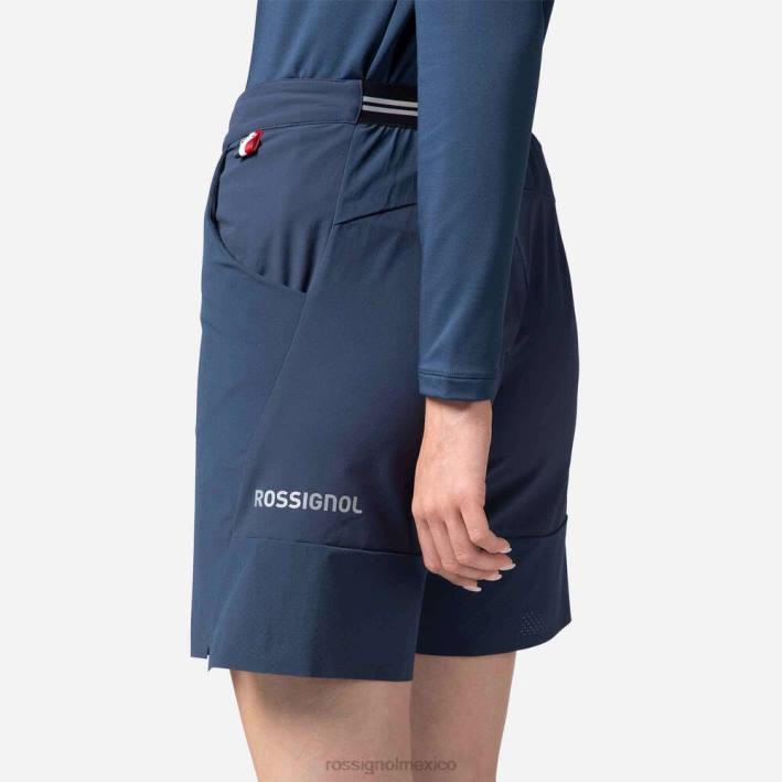 mujer Rossignol pantalones cortos ligeros y transpirables HPXL891 fondos azul marino oscuro