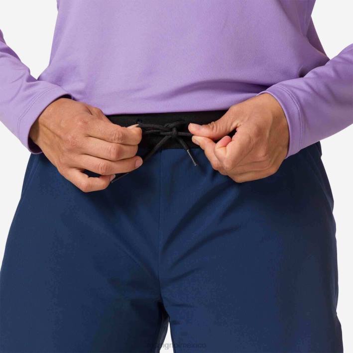 mujer Rossignol pantalones cortos para correr en montaña HPXL721 fondos azul marino oscuro