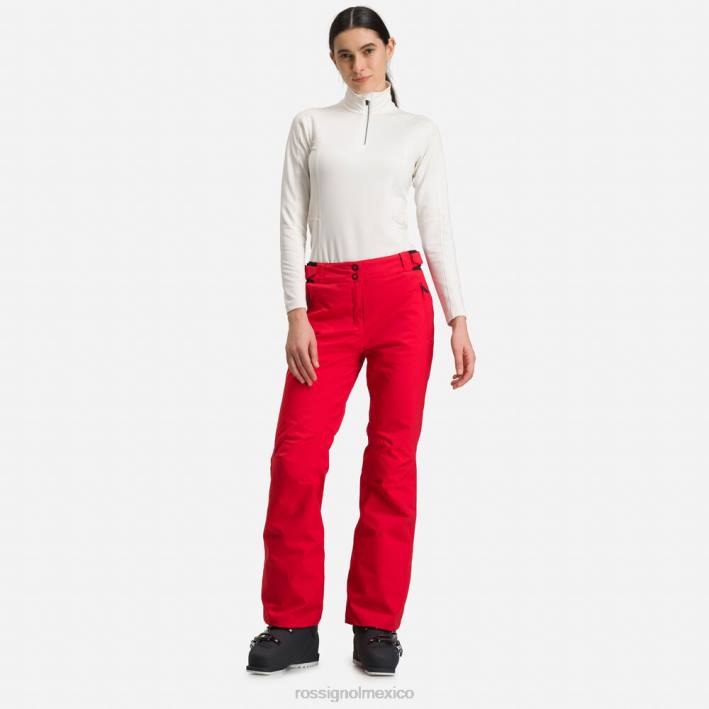 mujer Rossignol pantalones de esquí HPXL774 fondos deportivorojo
