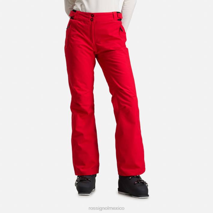 mujer Rossignol pantalones de esquí HPXL774 fondos deportivorojo