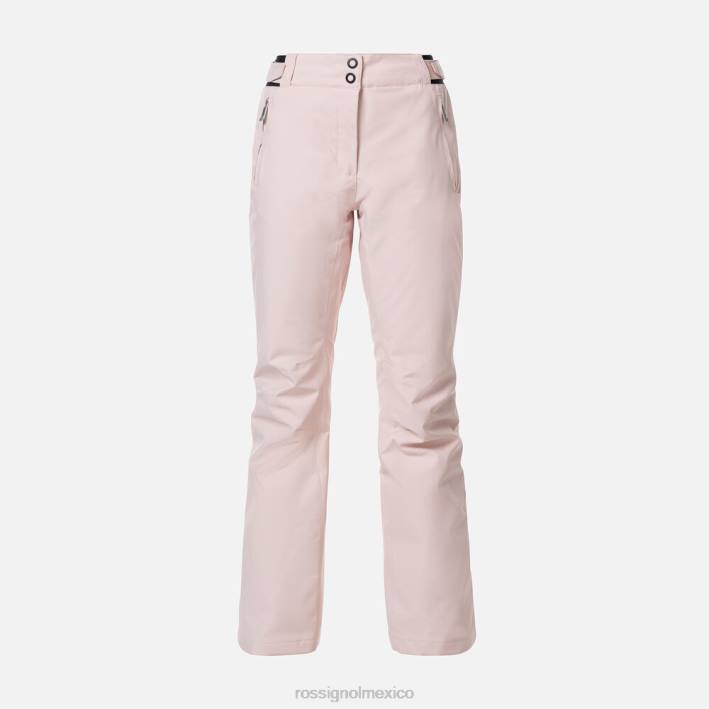 mujer Rossignol pantalones de esquí HPXL824 fondos rosa empolvado