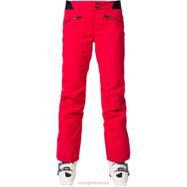 mujer Rossignol pantalones de esquí clásicos HPXL775 fondos carmín
