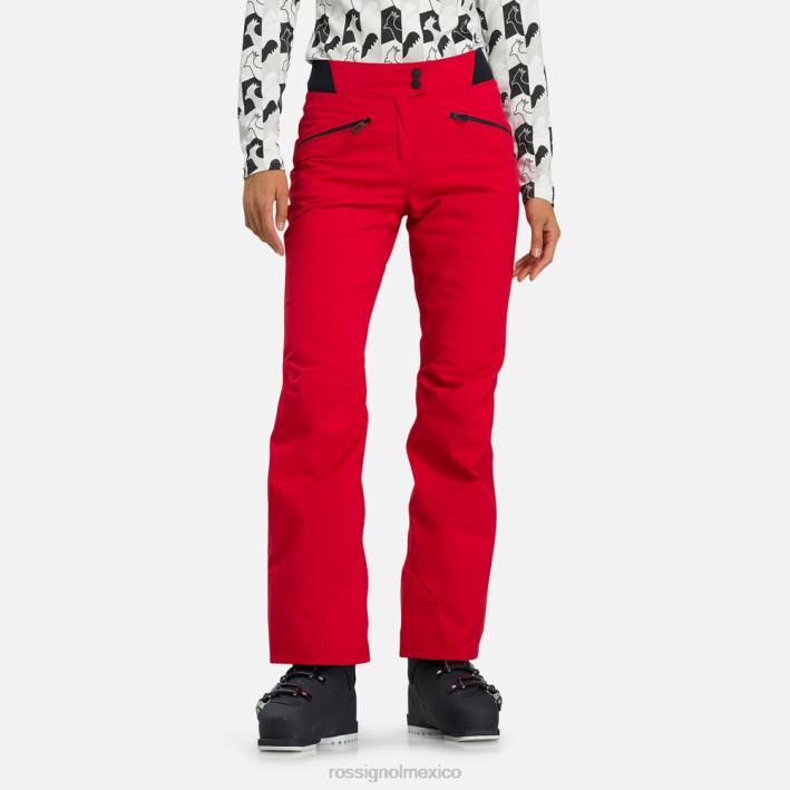 mujer Rossignol pantalones de esquí clásicos HPXL775 fondos carmín