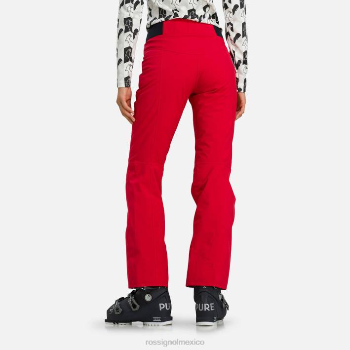 mujer Rossignol pantalones de esquí clásicos HPXL775 fondos carmín