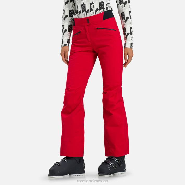mujer Rossignol pantalones de esquí clásicos HPXL775 fondos carmín