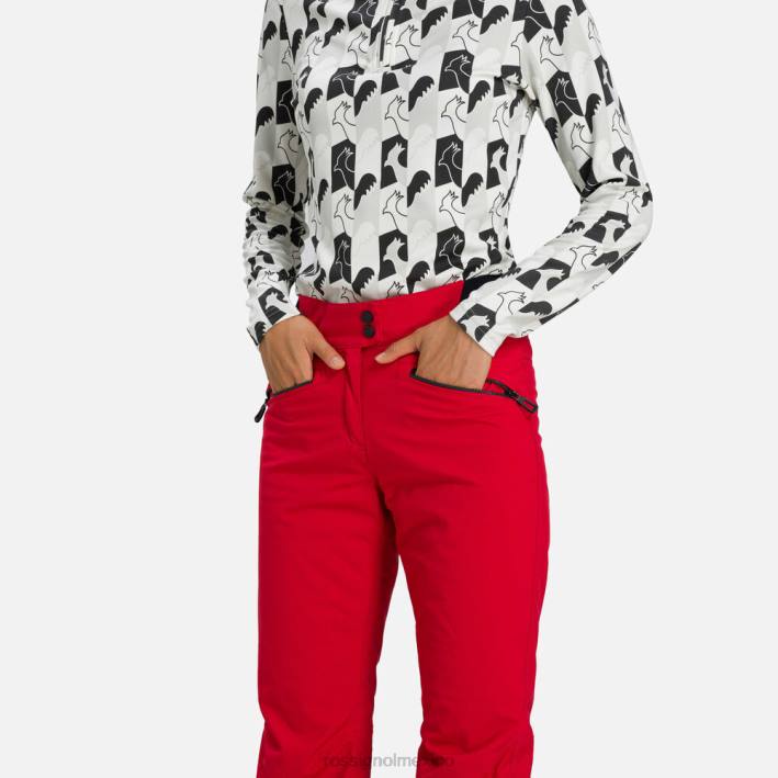 mujer Rossignol pantalones de esquí clásicos HPXL775 fondos carmín