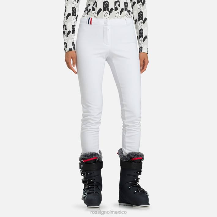 mujer Rossignol pantalones de esquí fuseau HPXL763 fondos blanco