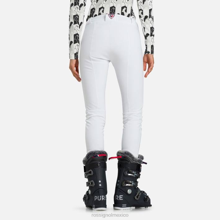 mujer Rossignol pantalones de esquí fuseau HPXL763 fondos blanco