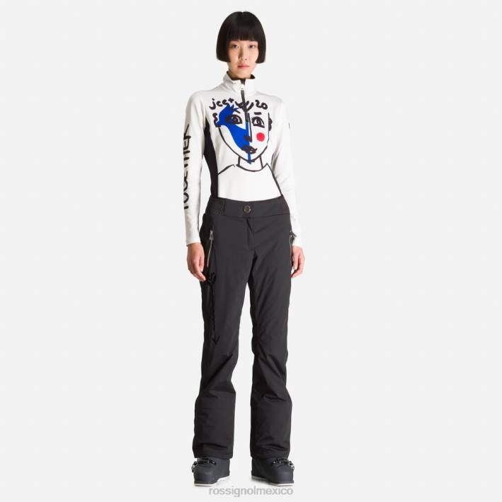 mujer Rossignol pantalones de esquí jcc estelares HPXL1047 fondos negro