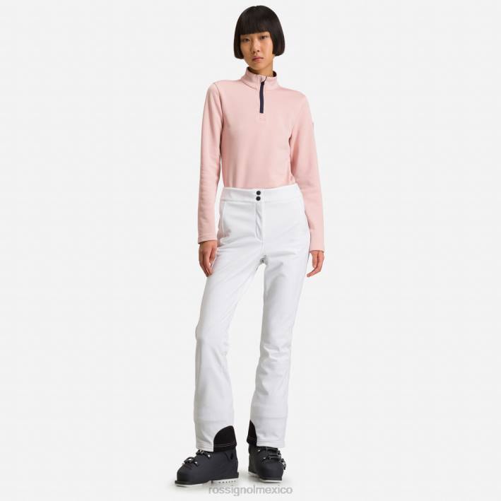 mujer Rossignol pantalones de esquí planos softshell HPXL769 fondos blanco