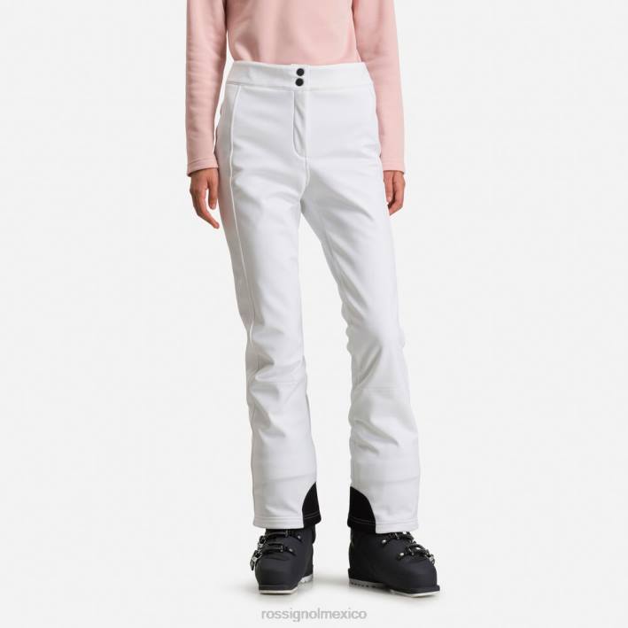 mujer Rossignol pantalones de esquí planos softshell HPXL769 fondos blanco